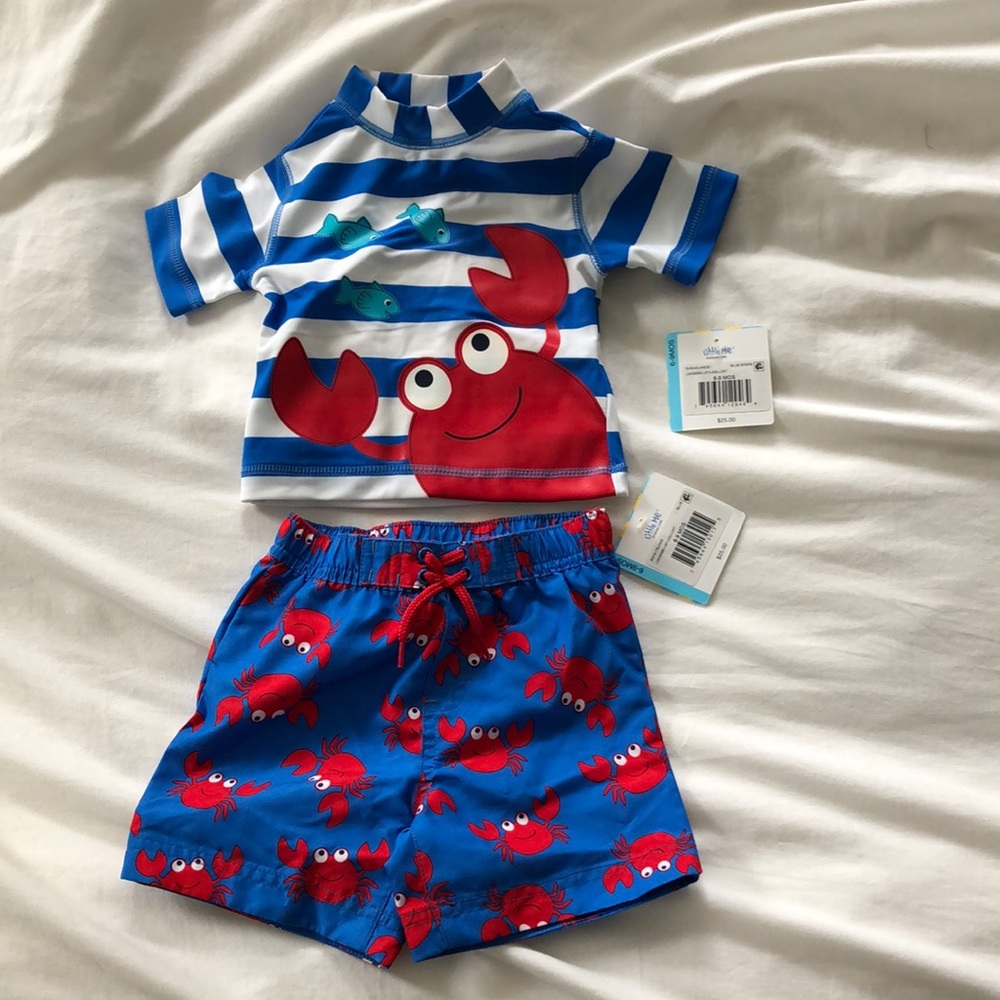 NWT - Little Me Two Piece Bathing Suit - 6-9mo